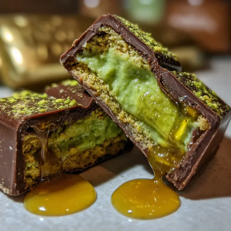 Dubai pistachio chocolate bar with creamy pistachio filling