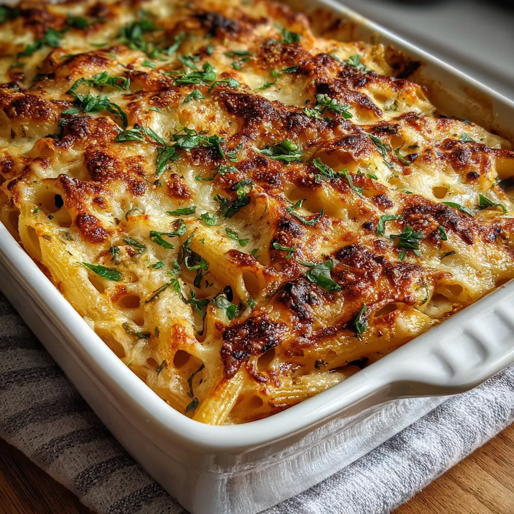 Wafu Italian Pasta Bakes fresh from the oven with miso and cheese